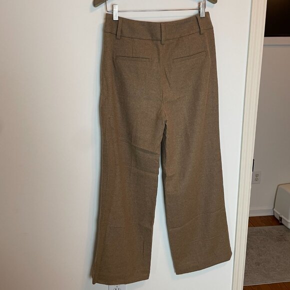BANANA REPUBLIC Petite Wide Leg Slim Flare Wool Pleated Trouser Pants \\ 8P - Picture 9 of 12